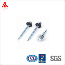 Carbon steel self drilling roofing screw with EPDM washer